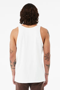 BELLA+CANVAS Unisex Heather CVC Tank BC3480CVC - Solid White Blend Back