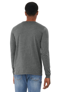 BELLA+CANVAS Unisex Heather CVC Long Sleeve Tee BC3501CVC - Deep Heather Back