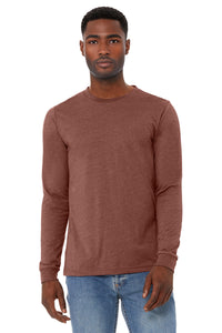 BELLA+CANVAS Unisex Heather CVC Long Sleeve Tee BC3501CVC - Heather Clay