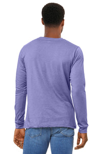 BELLA+CANVAS Unisex Heather CVC Long Sleeve Tee BC3501CVC - Heather Dark Lavender Back