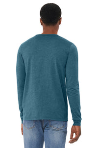 BELLA+CANVAS Unisex Heather CVC Long Sleeve Tee BC3501CVC - Heather Deep Teal Back