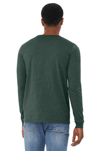 BELLA+CANVAS Unisex Heather CVC Long Sleeve Tee BC3501CVC - Heather Forest Back