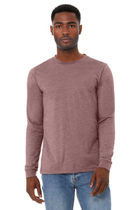 BELLA+CANVAS Unisex Heather CVC Long Sleeve Tee BC3501CVC - Heather Mauve