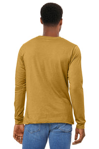 BELLA+CANVAS Unisex Heather CVC Long Sleeve Tee BC3501CVC - Heather Mustard Back