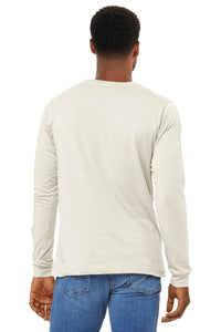 BELLA+CANVAS Unisex Heather CVC Long Sleeve Tee BC3501CVC - Heather Natural Back