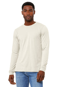 BELLA+CANVAS Unisex Heather CVC Long Sleeve Tee BC3501CVC - Heather Natural