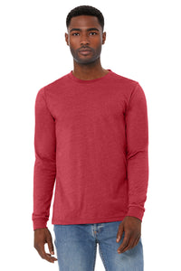 BELLA+CANVAS Unisex Heather CVC Long Sleeve Tee BC3501CVC - Heather Red