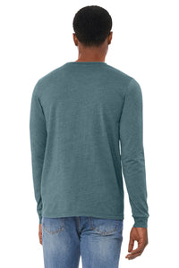 BELLA+CANVAS Unisex Heather CVC Long Sleeve Tee BC3501CVC - Heather Slate Back