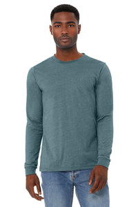 BELLA+CANVAS Unisex Heather CVC Long Sleeve Tee BC3501CVC - Heather Slate