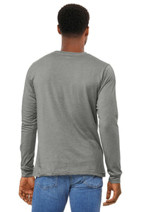 BELLA+CANVAS Unisex Heather CVC Long Sleeve Tee BC3501CVC - Heather Stone Back