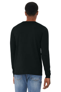 BELLA+CANVAS Unisex Heather CVC Long Sleeve Tee BC3501CVC - Solid Black Blend Back