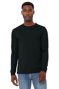 BELLA+CANVAS Unisex Heather CVC Long Sleeve Tee BC3501CVC - Solid Black Blend
