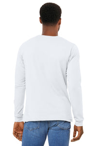 BELLA+CANVAS Unisex Heather CVC Long Sleeve Tee BC3501CVC - Solid White Blend Back