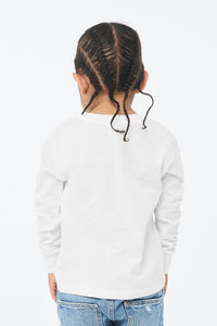 BELLA+CANVAS Toddler Jersey Long Sleeve Tee BC3501T - White Back