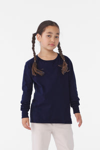 BELLA+CANVAS Youth Jersey Long Sleeve Tee BC3501Y - Navy