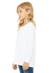 BELLA+CANVAS Youth Jersey Long Sleeve Tee BC3501Y - White