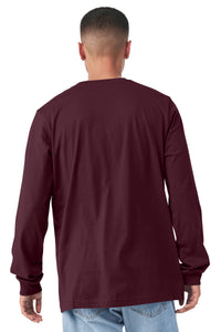 BELLA+CANVAS  Unisex Jersey Long Sleeve Tee - Maroon Back