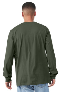BELLA+CANVAS  Unisex Jersey Long Sleeve Tee - Military Green Back