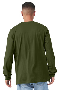 BELLA+CANVAS  Unisex Jersey Long Sleeve Tee - Olive Back