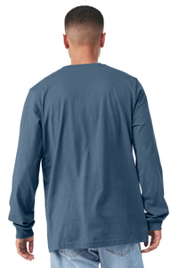 BELLA+CANVAS  Unisex Jersey Long Sleeve Tee - Steel Blue Back