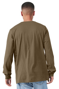BELLA+CANVAS  Unisex Jersey Long Sleeve Tee - Vintage Brown Back