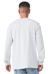 BELLA+CANVAS  Unisex Jersey Long Sleeve Tee - White Back