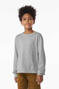BELLA+CANVAS Youth 6-Ounce Heavyweight Long Sleeve Tee BC3511Y - Athletic Heather