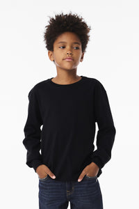 BELLA+CANVAS Youth 6-Ounce Heavyweight Long Sleeve Tee BC3511Y - Black