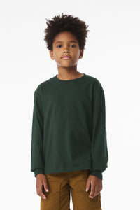 BELLA+CANVAS Youth 6-Ounce Heavyweight Long Sleeve Tee BC3511Y - Forest