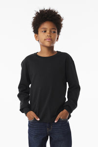 BELLA+CANVAS Youth 6-Ounce Heavyweight Long Sleeve Tee BC3511Y - Vintage Black