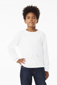 BELLA+CANVAS Youth 6-Ounce Heavyweight Long Sleeve Tee BC3511Y - White