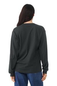 BELLA+CANVAS Unisex 6-Ounce Heavyweight Long Sleeve Tee BC3511 - Dark Grey Back