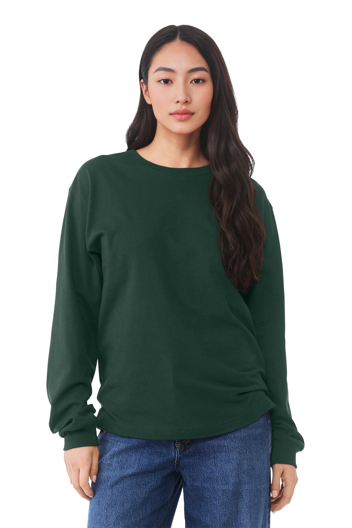 BELLA+CANVAS Unisex 6-Ounce Heavyweight Long Sleeve Tee BC3511 - Forest