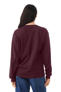BELLA+CANVAS Unisex 6-Ounce Heavyweight Long Sleeve Tee BC3511 - Maroon Back