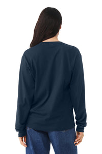 BELLA+CANVAS Unisex 6-Ounce Heavyweight Long Sleeve Tee BC3511 - Navy Back