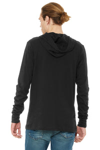 BELLA+CANVAS  Unisex Jersey Long Sleeve Hoodie - Black Back