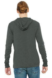 BELLA+CANVAS  Unisex Jersey Long Sleeve Hoodie - Deep Heather Back