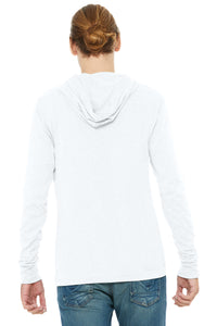 BELLA+CANVAS  Unisex Jersey Long Sleeve Hoodie - White Back