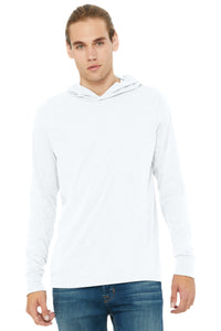 BELLA+CANVAS  Unisex Jersey Long Sleeve Hoodie - White