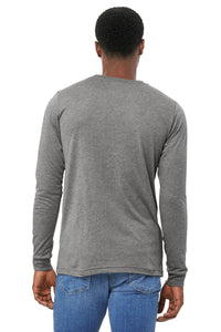 BELLA+CANVAS Unisex Triblend Long Sleeve Tee BC3513 - Athletic Grey Triblend Back