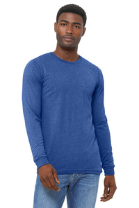 BELLA+CANVAS Unisex Triblend Long Sleeve Tee BC3513 - Blue Triblend