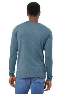 BELLA+CANVAS Unisex Triblend Long Sleeve Tee BC3513 - Denim Triblend Back