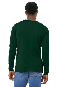 BELLA+CANVAS Unisex Triblend Long Sleeve Tee BC3513 - Emerald Triblend Back