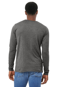 BELLA+CANVAS Unisex Triblend Long Sleeve Tee BC3513 - Grey Triblend Back