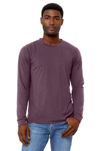 BELLA+CANVAS Unisex Triblend Long Sleeve Tee BC3513 - Maroon Triblend
