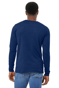 BELLA+CANVAS Unisex Triblend Long Sleeve Tee BC3513 - Navy Triblend Back