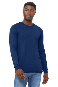 BELLA+CANVAS Unisex Triblend Long Sleeve Tee BC3513 - Navy Triblend