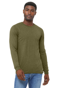 BELLA+CANVAS Unisex Triblend Long Sleeve Tee BC3513 - Olive Triblend
