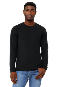 BELLA+CANVAS Unisex Triblend Long Sleeve Tee BC3513 - Solid Black Triblend