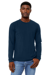 BELLA+CANVAS Unisex Triblend Long Sleeve Tee BC3513 - Solid Navy Triblend